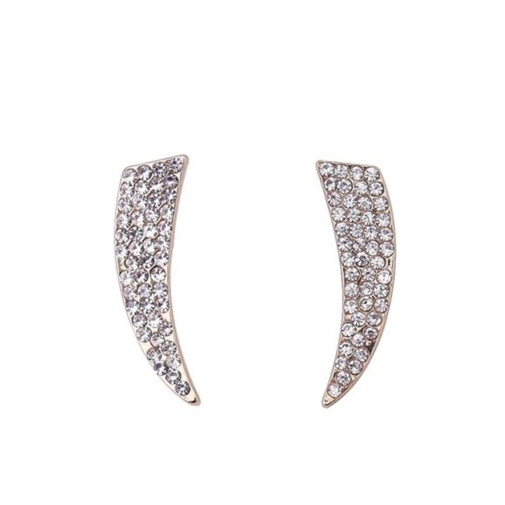 Gold Tone Crystal Earrings